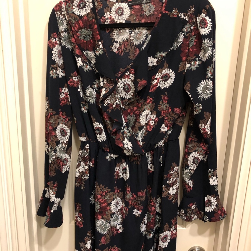 Long sleeved floral dress
